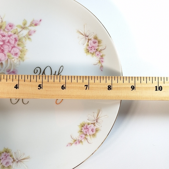 Vintage 30th Anniversary Decor Floral with Gold Plates SAJI Made in Japan - Picture 7 of 7